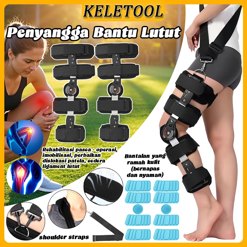 Penjepit Lutut Berengsel dengan Stabilizer Orthosis Tali Bahu untuk  Stabilizer Penopang Ortopedi  A