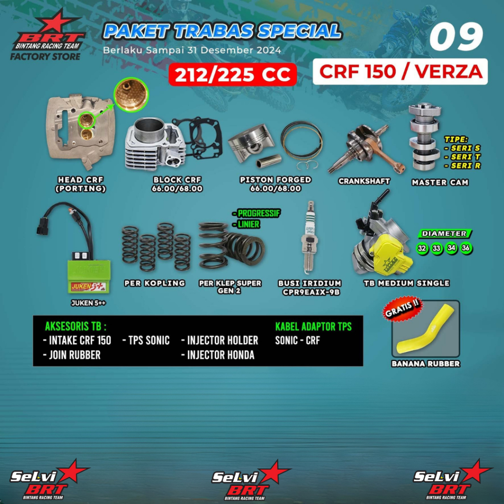 PAKET TRABAS BRT BLOK CAST IRON SET PISTON 66.00 68.00 MM HEAD ALBRONZE PORTING CNC KRUK AS MASTER C