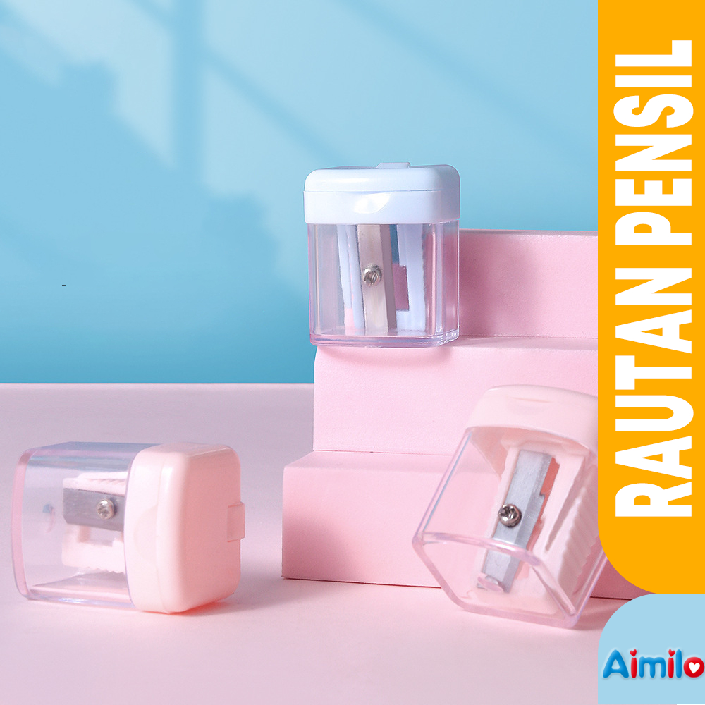 

Aimilo Rautan Serutan Pensil Putar Sharpener Dengan Penutup Rautan Pastel