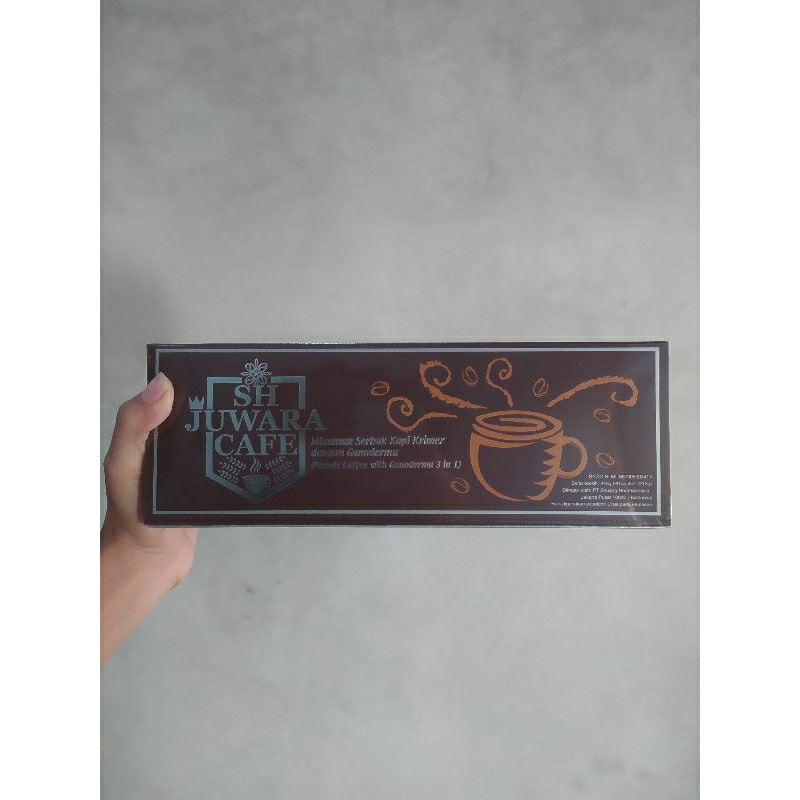 

KOPI SH JUWARA CAFE 3 IN 1 (TANPA GULA) ORIGINAL 1 BOX ISI 20 SACHET KOPI KESEHATAN KOPI GANODERMA KOPI JUWARA