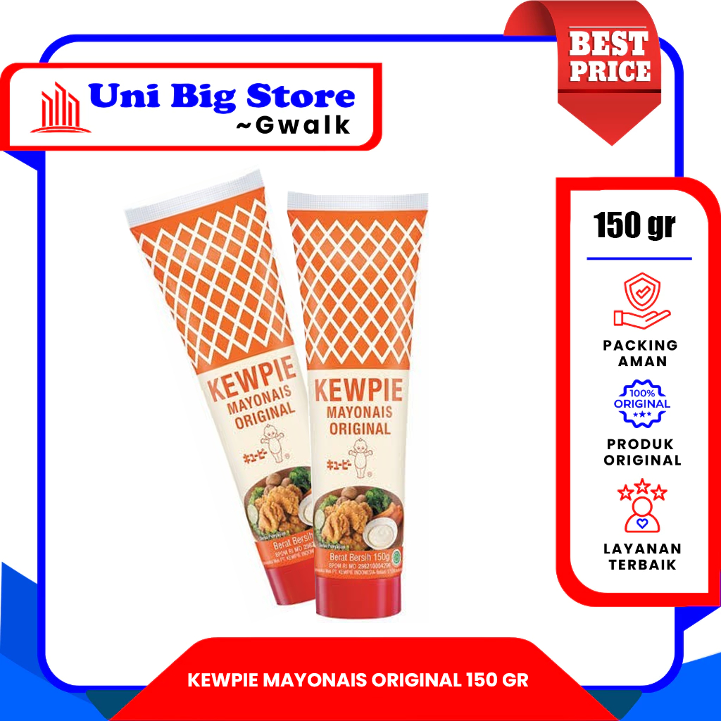 

KEWPIE MAYONNAISE ORIGINAL MAYO MAYONES MAYONAISE TUBE - 150 gr