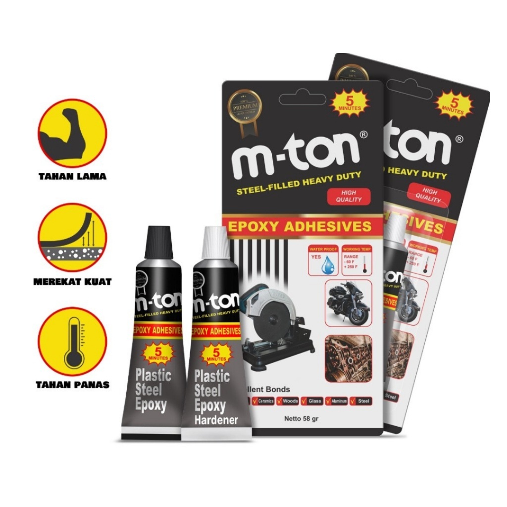 Lem Besi Super Kuat 5 Menit / Lem tahan panas tekanan tinggi / Lem Campur Epoxy