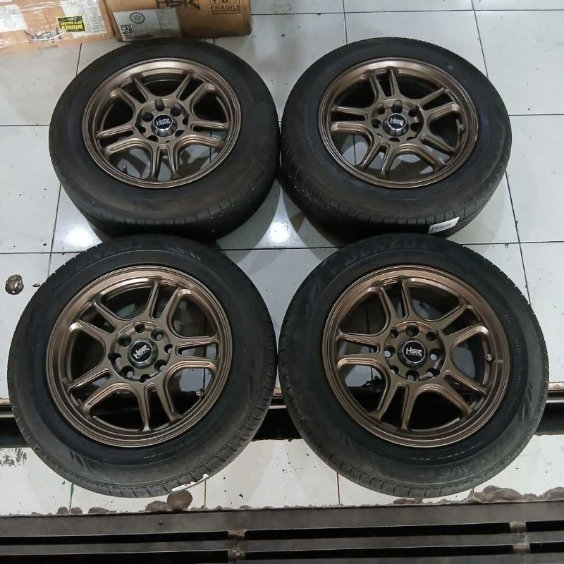 Velg Mobil Seken NX SPO HSR Ring 14 pcd 4x100/114.3 Et38 + Ban Dunlop 175 65 R14