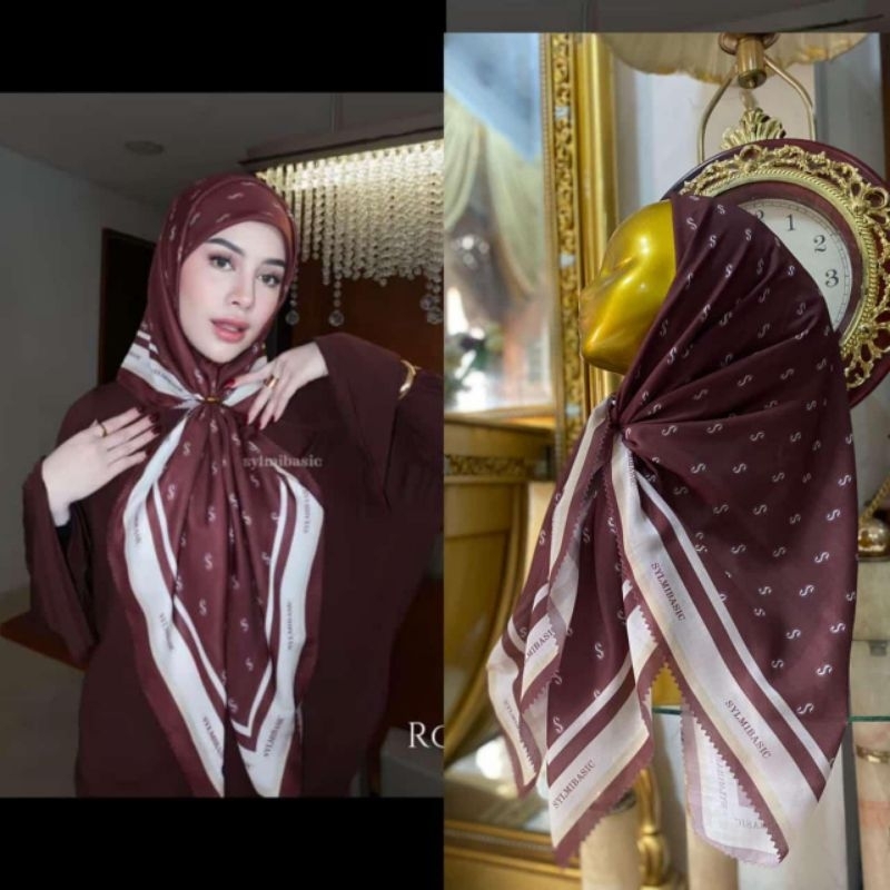 (D)Best seller / hijab terlaris jilbab segiempat voal maroon