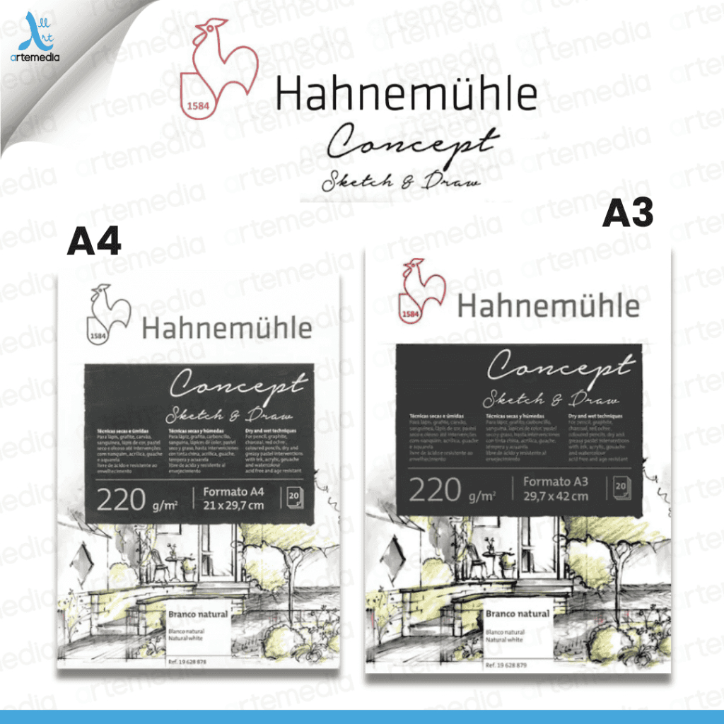 

HAHNEMUHLE CONCEPT SKETCH & DRAWING A3 A4 220 GSM
