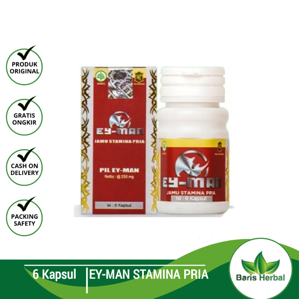 Ey-Man Pil Jamu Stamina Pria | Jamu Herbal Pria Dewasa Eyman Per Botol | Majakanza