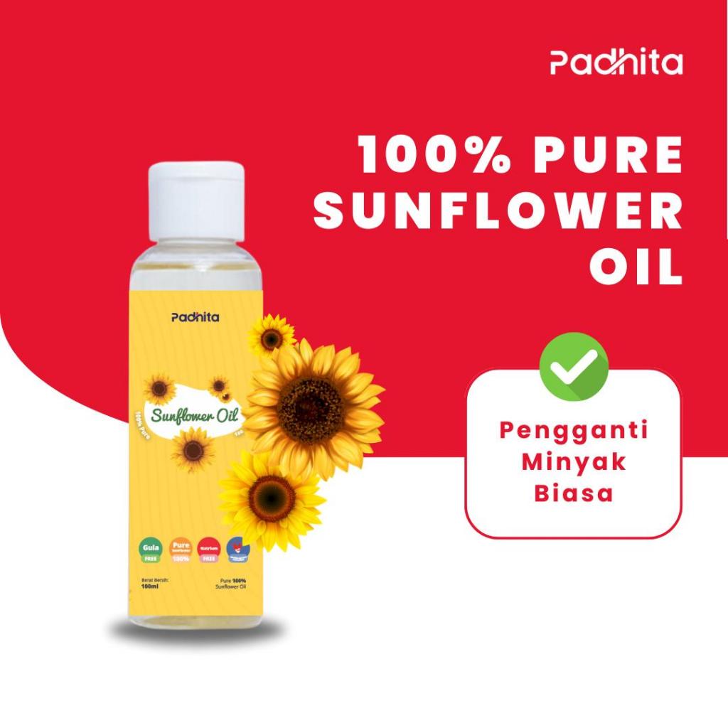 

Sunflower Oil Padhita Minyak Baik 100% Pure Sunflower Oil Termurah 100 ml
