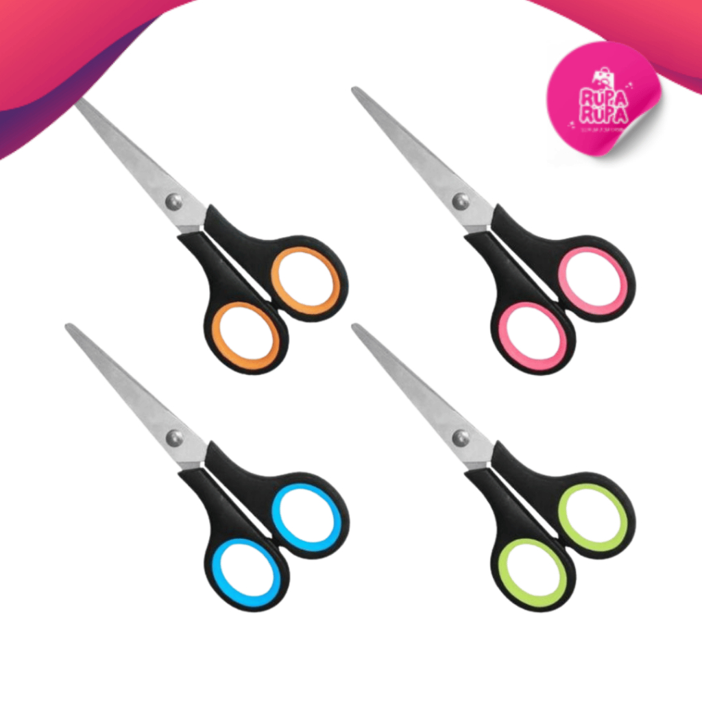 

GUNTING KERTAS SERBAGUNA SEDANG 5.5 INCH / GUNTING ATK MURAH SEDANG