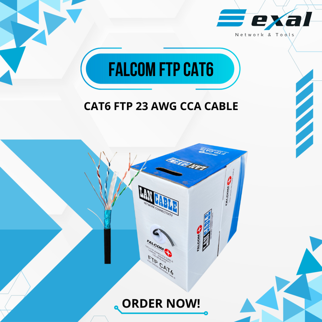 Falcom Kabel LAN Outdoor Cat6 FTP  305 meter Roll