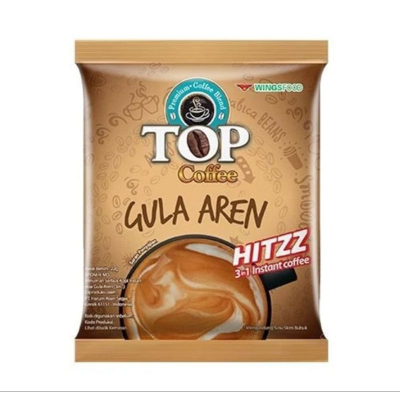 

Kopi TOP GULA AREN Sachet/Renceng isi 15 sachet