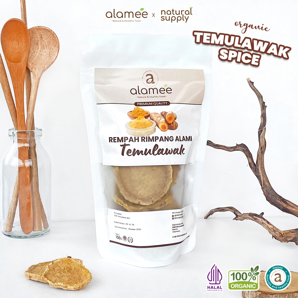 

ALAMEE Temulawak Kering Dried Curcuma Iris Rempah Organik Temu Lawak Bumbu Masakan Seasoning 50gr