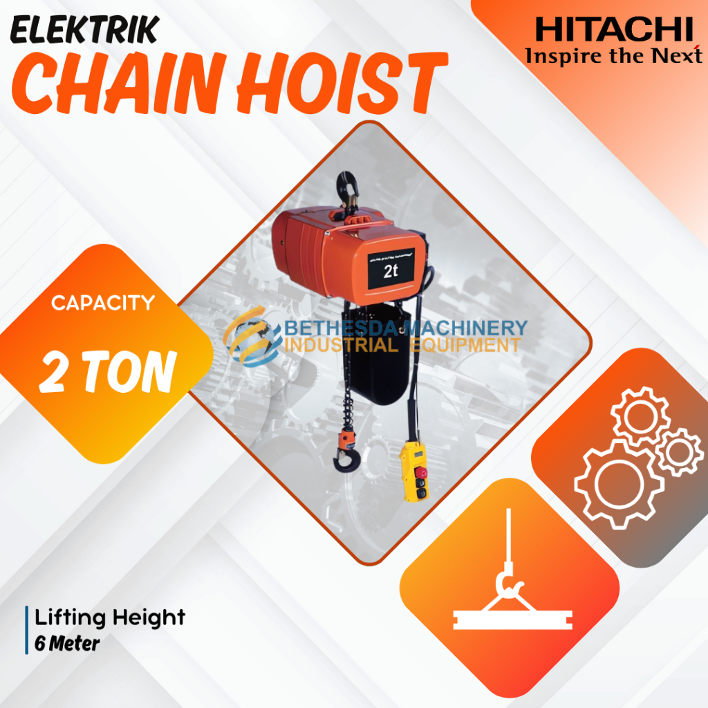 Hoist Hitachi 2SH Kapasitas 2Ton Lifting 6 Meter