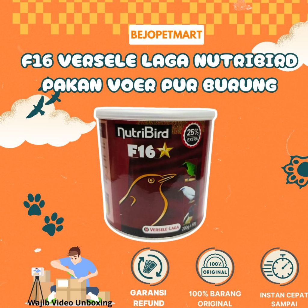F16 VERSELE LAGA NUTRIBIRD PAKAN VOER PUR BURUNG