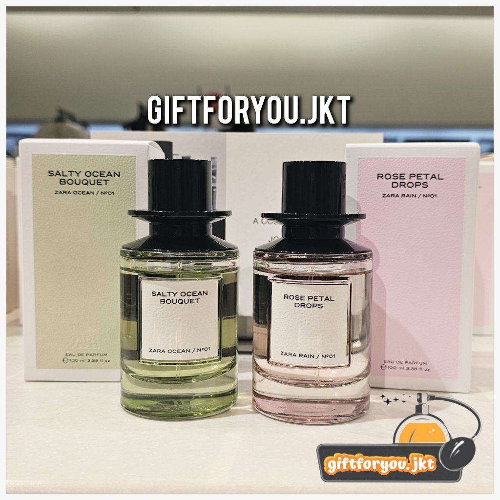 Parfum Zara Salty Ocean Bouquet / Rose Petal Drops 100 ml Original Collection N 01 Zara Ocean Rain J