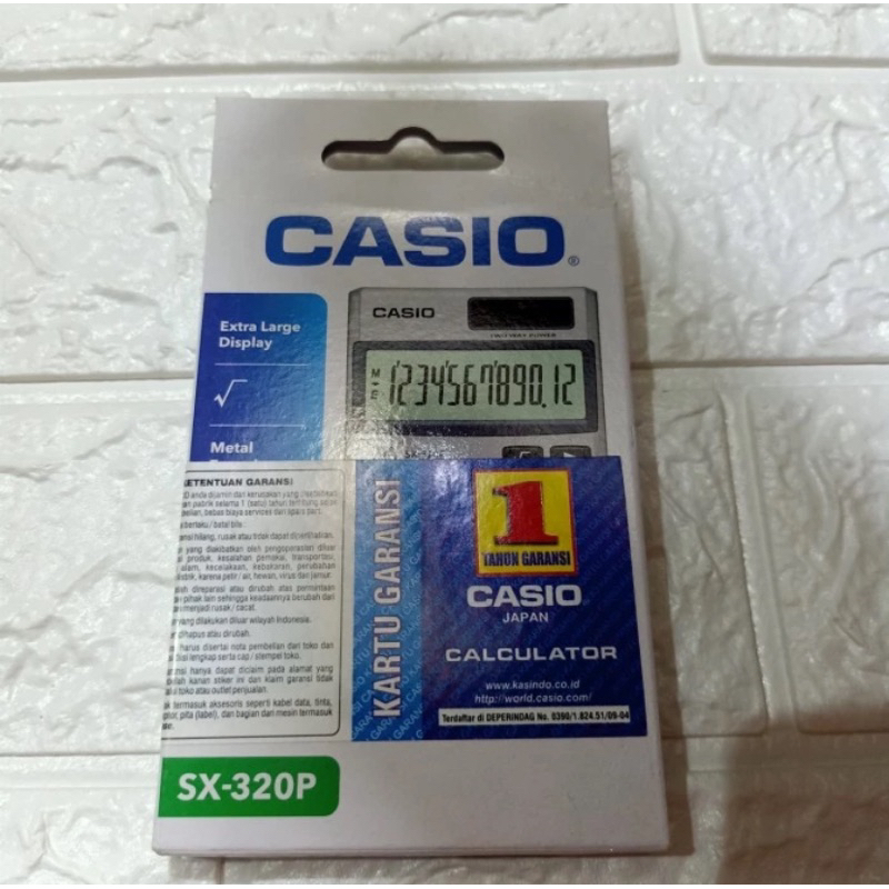 

KALKULATOR CASIO SX-320P ORIGINAL / 12 DIGIT Pocket Calculator