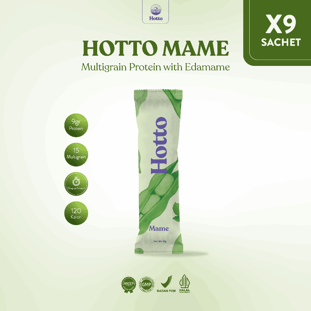 

Hotto Purto Edamame Oat Sereal 9 Sachet