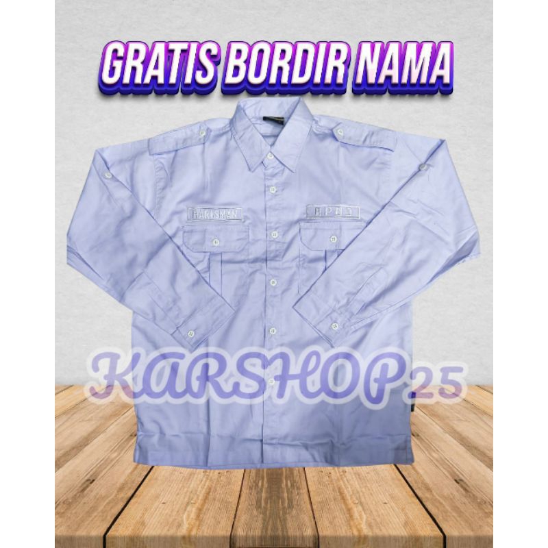 KEMEJA BPBD LENGAN PANJANG TERBARU SERAGAM BPBD KEMEJA PUTIH BPBD