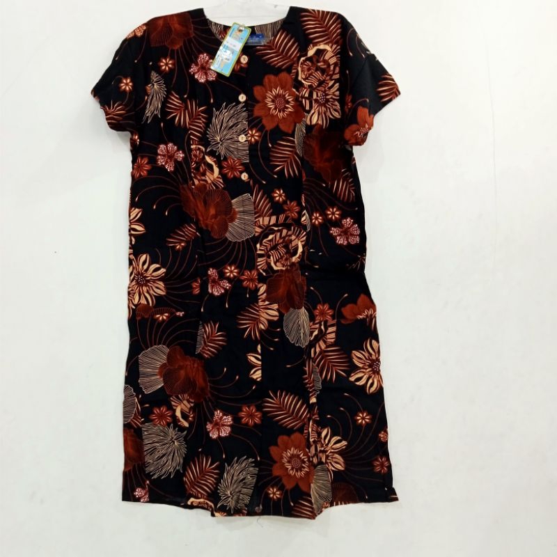 Daster Batik Kencana Ungu/Daster Pendek/Kencana Ungu Lebel Biru