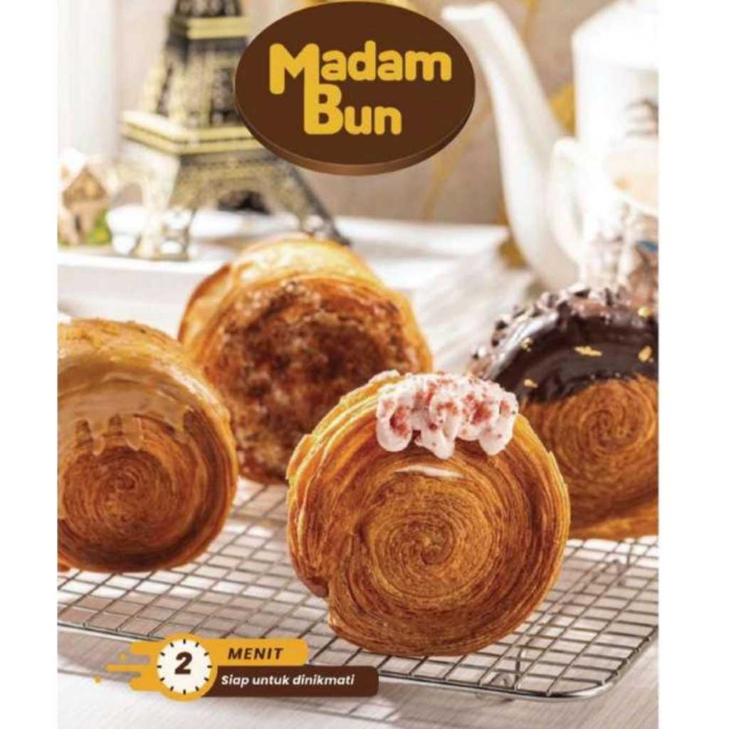 

Cromboloni Mini Madam Bun Choco dan Butter (isi 6) EXP 15MEI2025