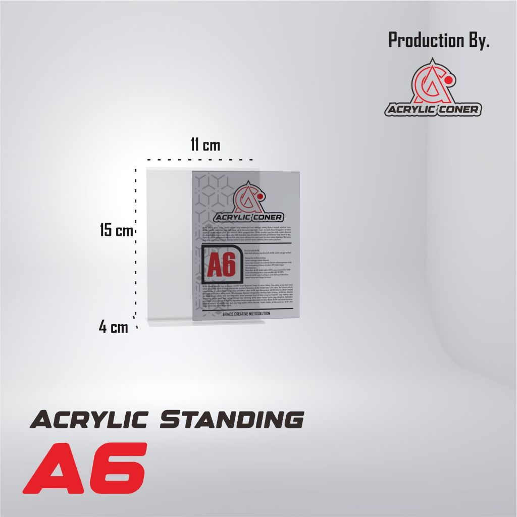 

Acrylic Brosur Tent Holdet A6T