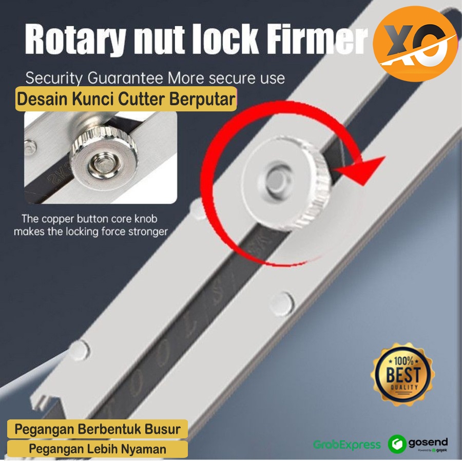 

Pisau Cutter Stainless Steel Mutifungsi 9in1 Pemotong Kertas Tajam Anti Karat Serbaguna Knife Cutting Tool Bottle Pembuka Tutup Botol Baut Kkrup Penggaris Murah