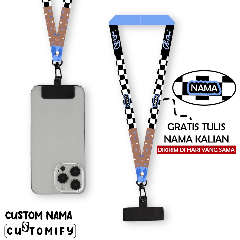 

Lanyard Custom Nama Tali Gantungan Nametag 1,5 cm Printing 2 Sisi Design 83 - Customify