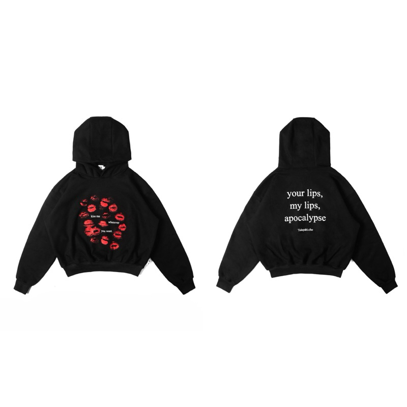 telepati.che HOODIE KISS ME BLACK