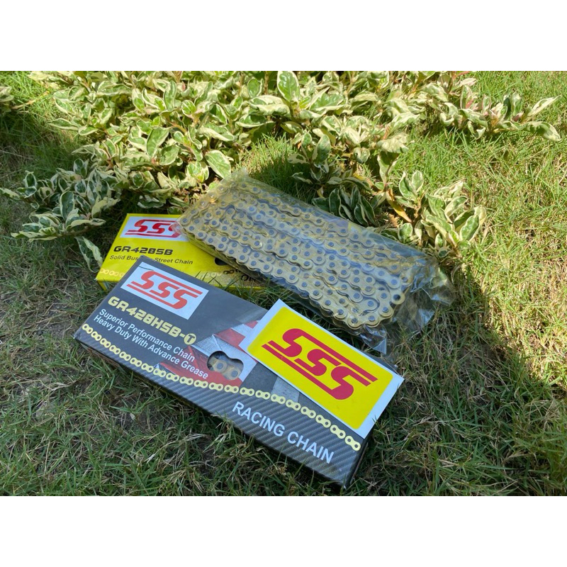 RANTAI MOTOR SSS GOLD TEBAL 428 PANJANG 130 RANTAI RANTE MOTOR SSS 428-130L HSB/428-130L HSBT