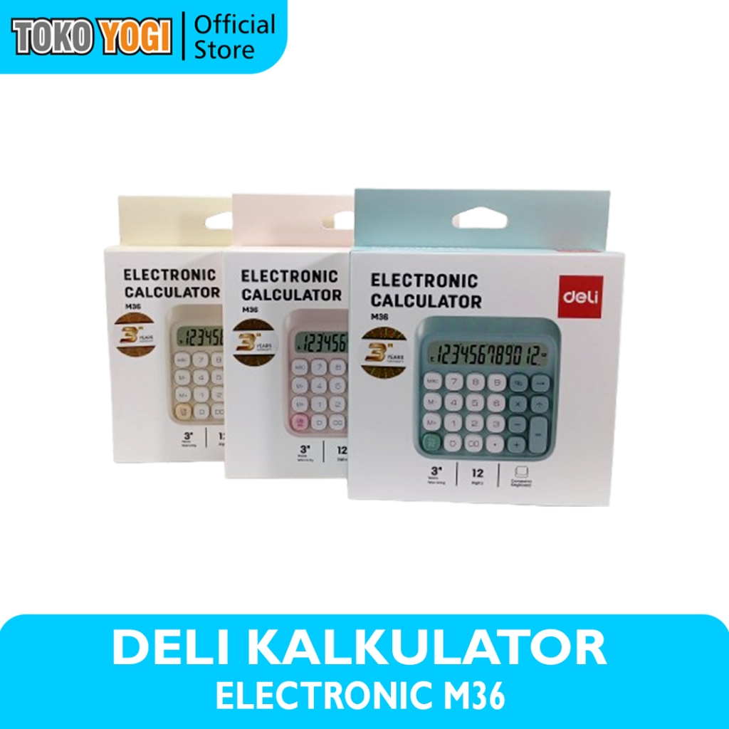 

DELI ELECTRONIC CALCULATOR M36 12 DIGITS || KALKULATOR