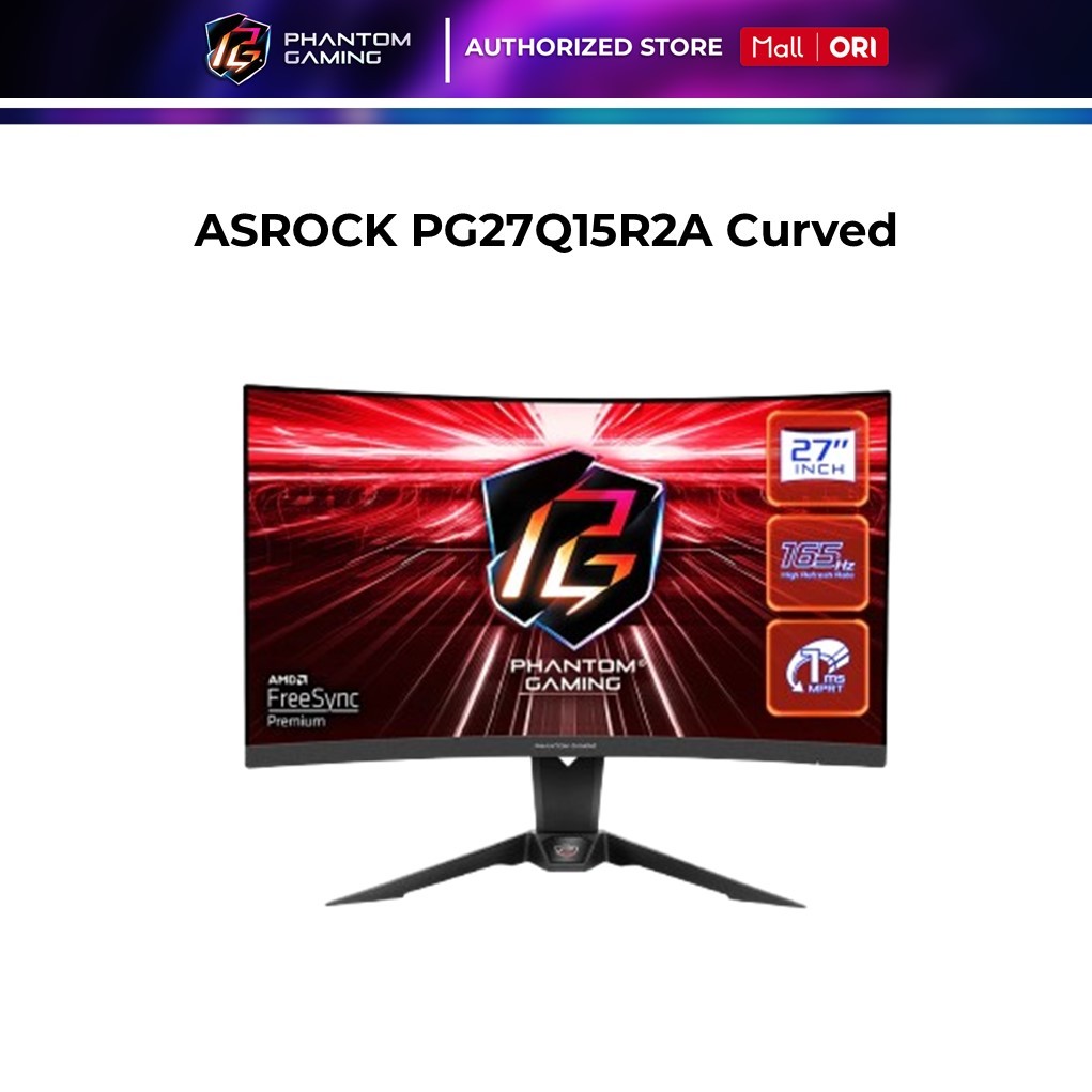 ASRock Phantom Gaming PG27Q15R2A - Monitor Gaming QHD 27" Kurva 165Hz