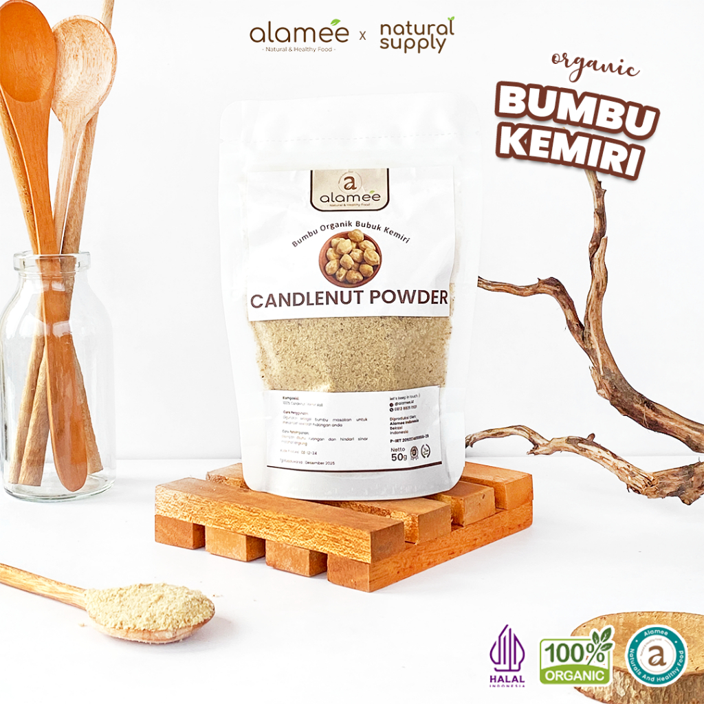 

ALAMEE Kemiri Bubuk Candlenut Powder Bumbu Dapur Organik Masak Murni Asli Tanpa Campuran