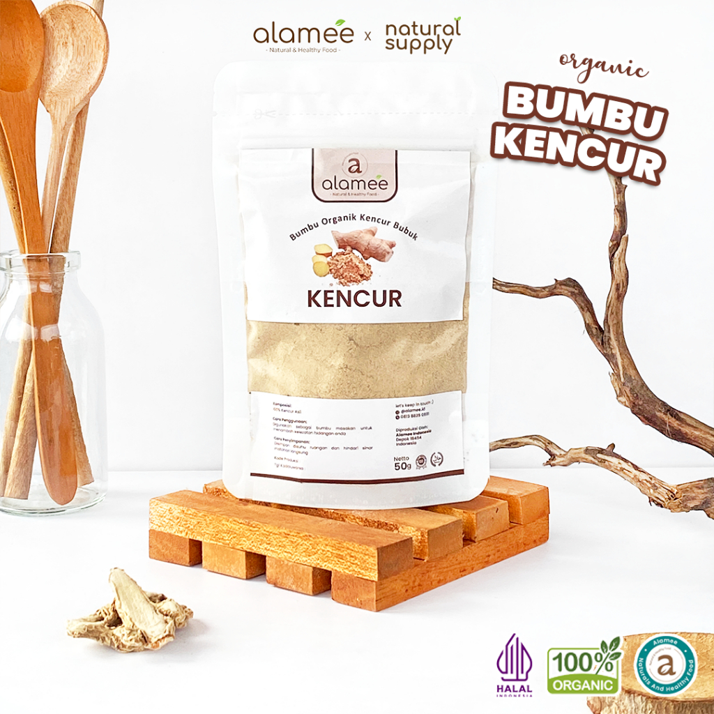 

ALAMEE Kencur Bubuk Bumbu Dapur Organik Murni Asli Tanpa Campuran Powder Spice 50g