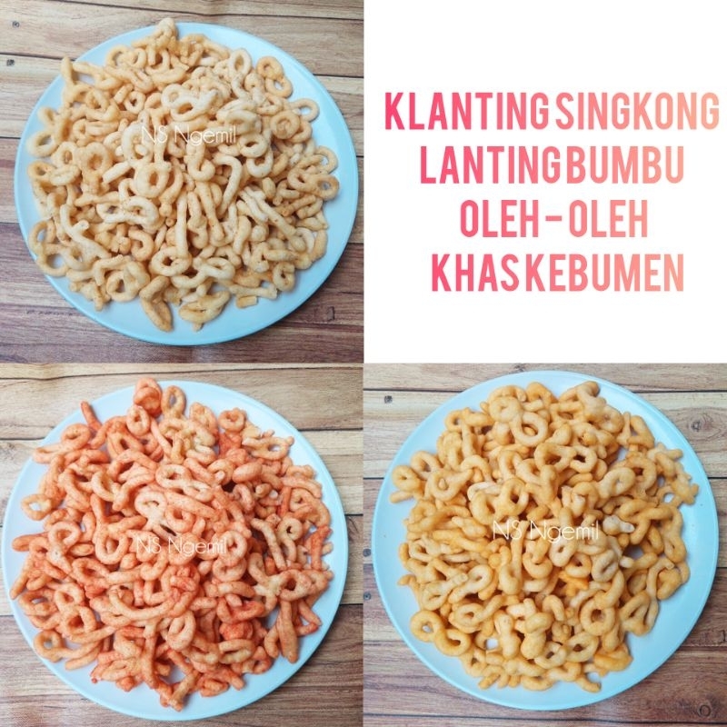 

Lanting Bumbu Klanting Singkong Oleh-oleh Khas Kebumen Rasa Bawang Pedas Manis Jagung Keju Berat 200 Gram