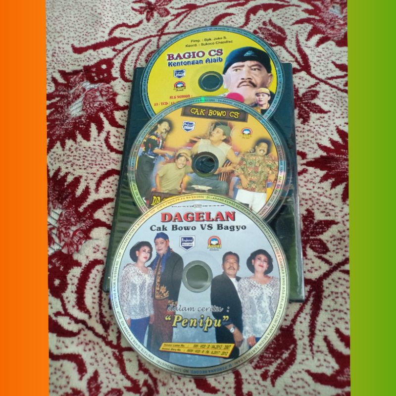 KASET VCD DAGELAN CAK BOWO & BAGIO TANPA COFER BONUS BOX