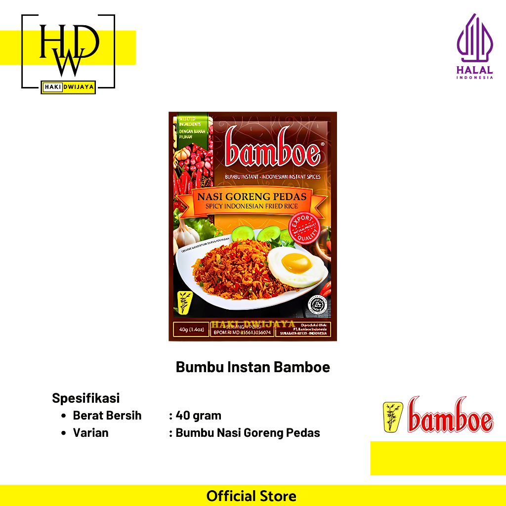 

Bamboe Bumbu Masak Instan Masakan Nusantara - Bumbu Nasi Goreng Pedas
