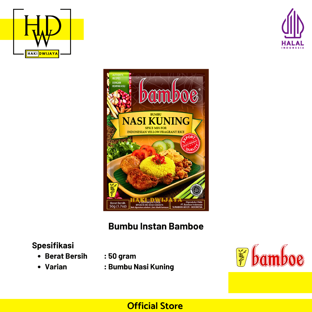 

Bamboe Bumbu Masak Instan Masakan Nusantara - Bumbu Nasi Kuning