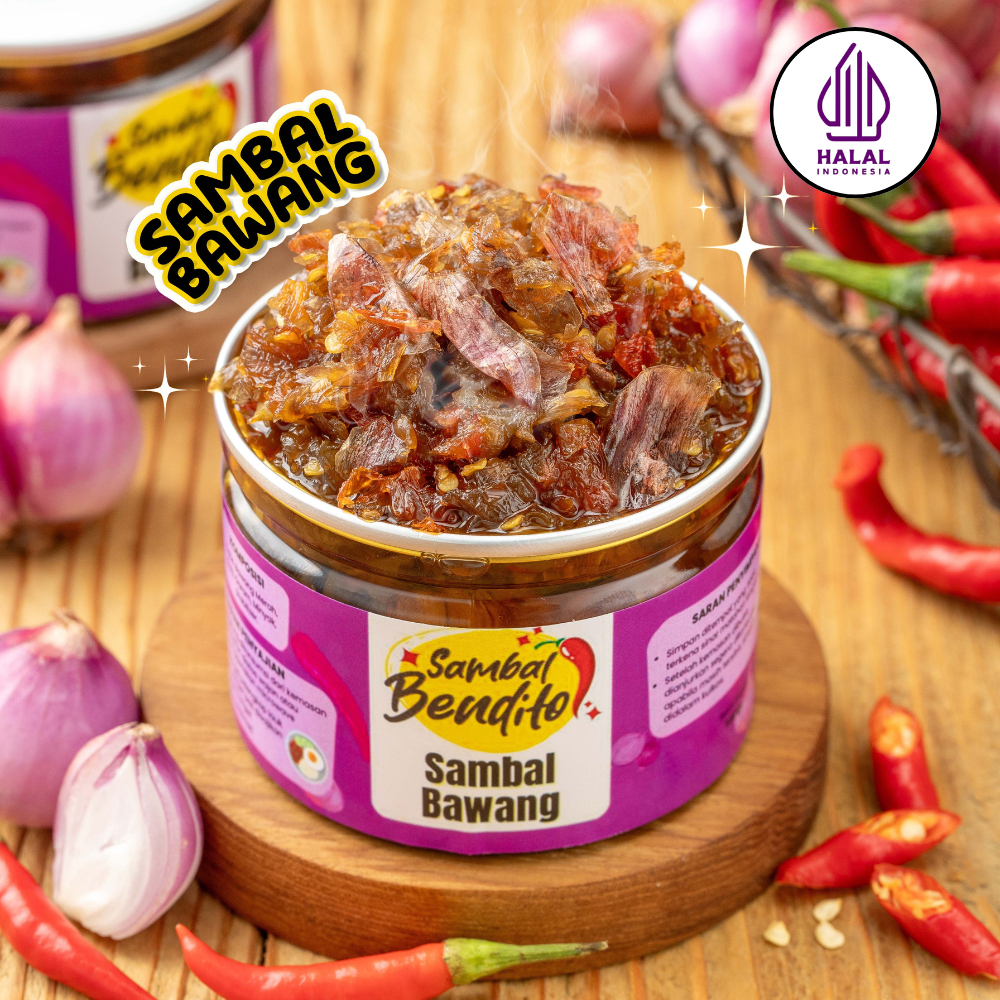 

BENDITO Sambal Bawang Terasi Pedas Mantap Siap Santap Premium Spesial Homemade 140gr