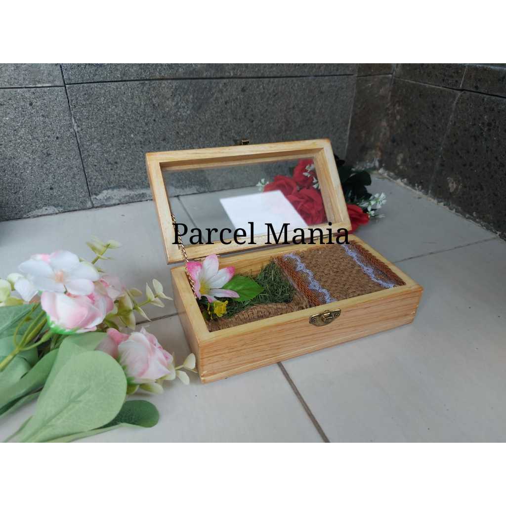Kotak Perhiasan Box Mahar Kotak Seserahan Kayu Persegi Panjang