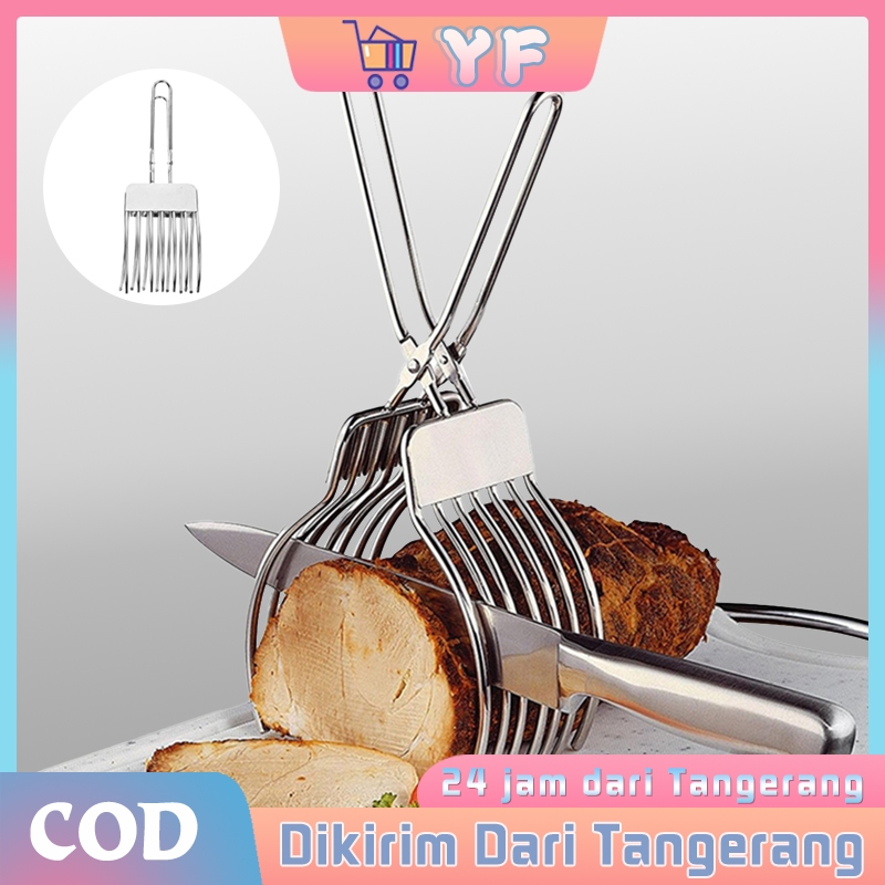 Alat Potong Roti Tawar Manual / Alat Pengiris Stainless / Penjepit Panggangan Multifungsi