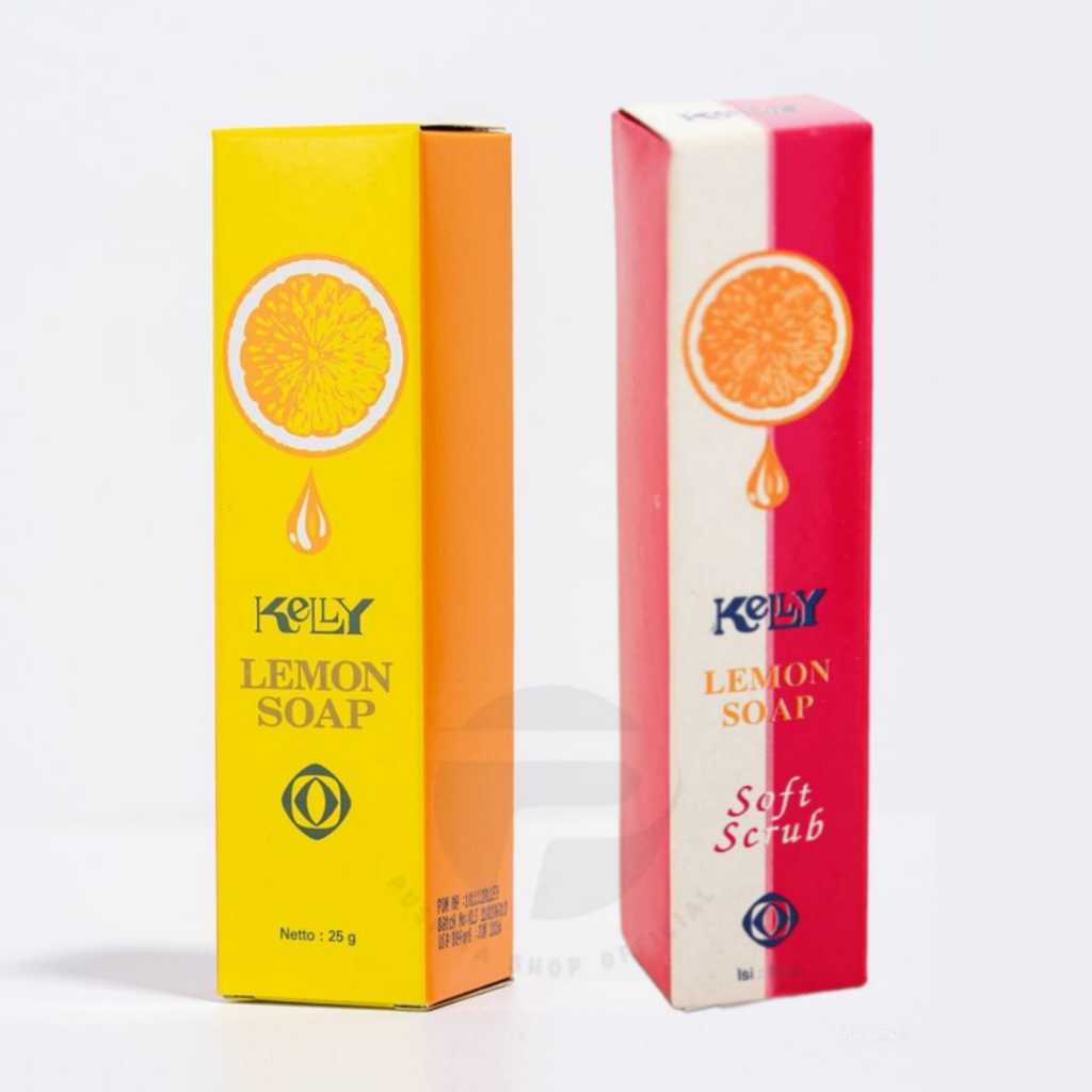 Kelly Lemon Soap 75gr | Kelly Lemon Soap Soft Scrub 75gr - Sabun Muka Ekstrak Lemon Mencerahkan