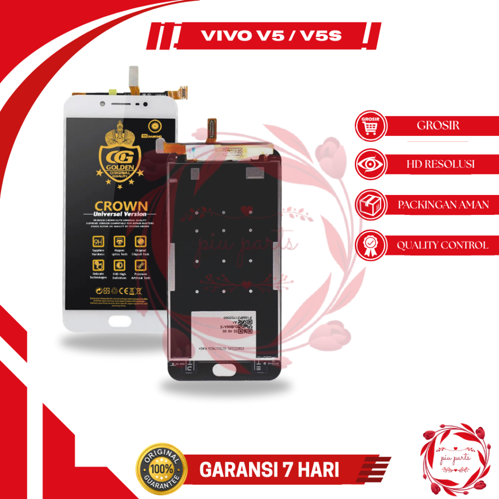 LCD VIVO V5 / V5S / Y67 /1612 TOUCHSCREEN FULLSET COMPLETE ORIGINAL