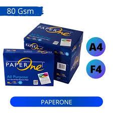 

Paper One A4 80 gr dan Folio (F4) 80 gr Kertas HVS / HVS Paper Putih / Kertas Photocopy, Print Ukuran A4