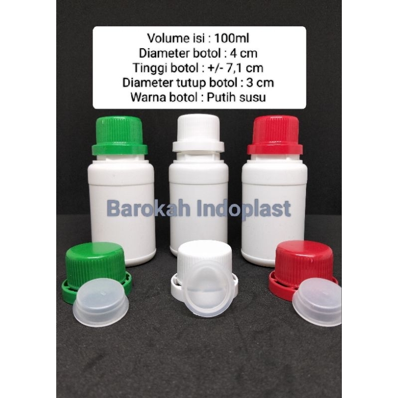 Botol Agro 100 ml HDPE / Botol Labor 100 ml