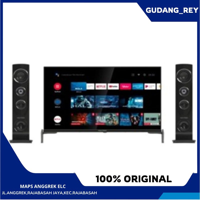 LED TV POLYTRON PLD 43TG5055  ANDROID 43 INCH CINEMAX TOWER / SOUNDBAR GARANSI RESMI