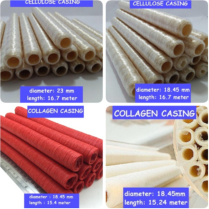 

Casing Kulit Selongsong Sosis Plastik Selulosa Kolagen Collagen Edible Halal Food Grade - ECO PACK