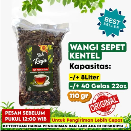 

Teh Raja Kemasan 110gr Teh Racik Aroma Wangi Sepet Kental