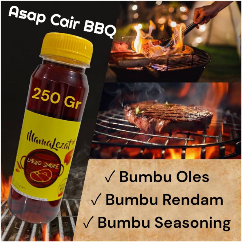 

MamaLezat Liquid Smoke Flavor 100 gram / Asap Cair / Perasa Aroma BBQ Bumbu Bakar Panggang / Perisa