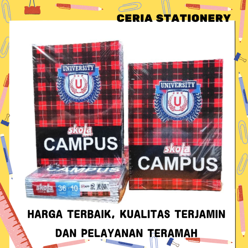 

Buku Tulis Campus Skola 36 Lembar ( Pak )
