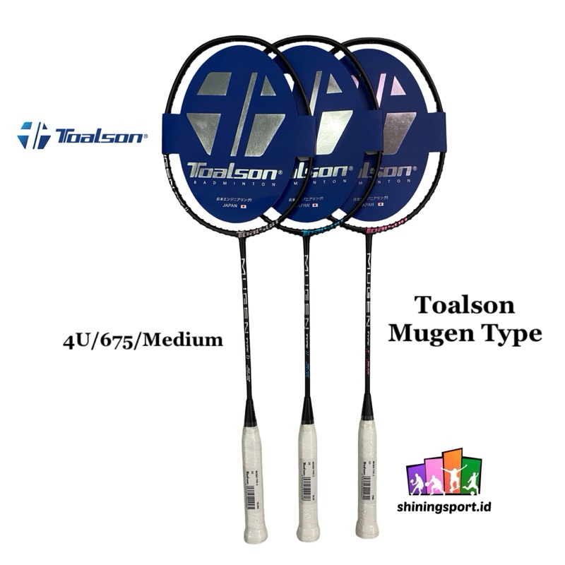 Raket Badminton Toalson Mugen Type (+ FREE COVER KAIN TOALSON & TOWEL GRIP 2 PCS)