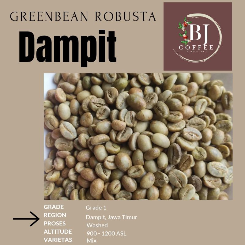 

Greenbean Biji Kopi Robusta Dampit 1kg